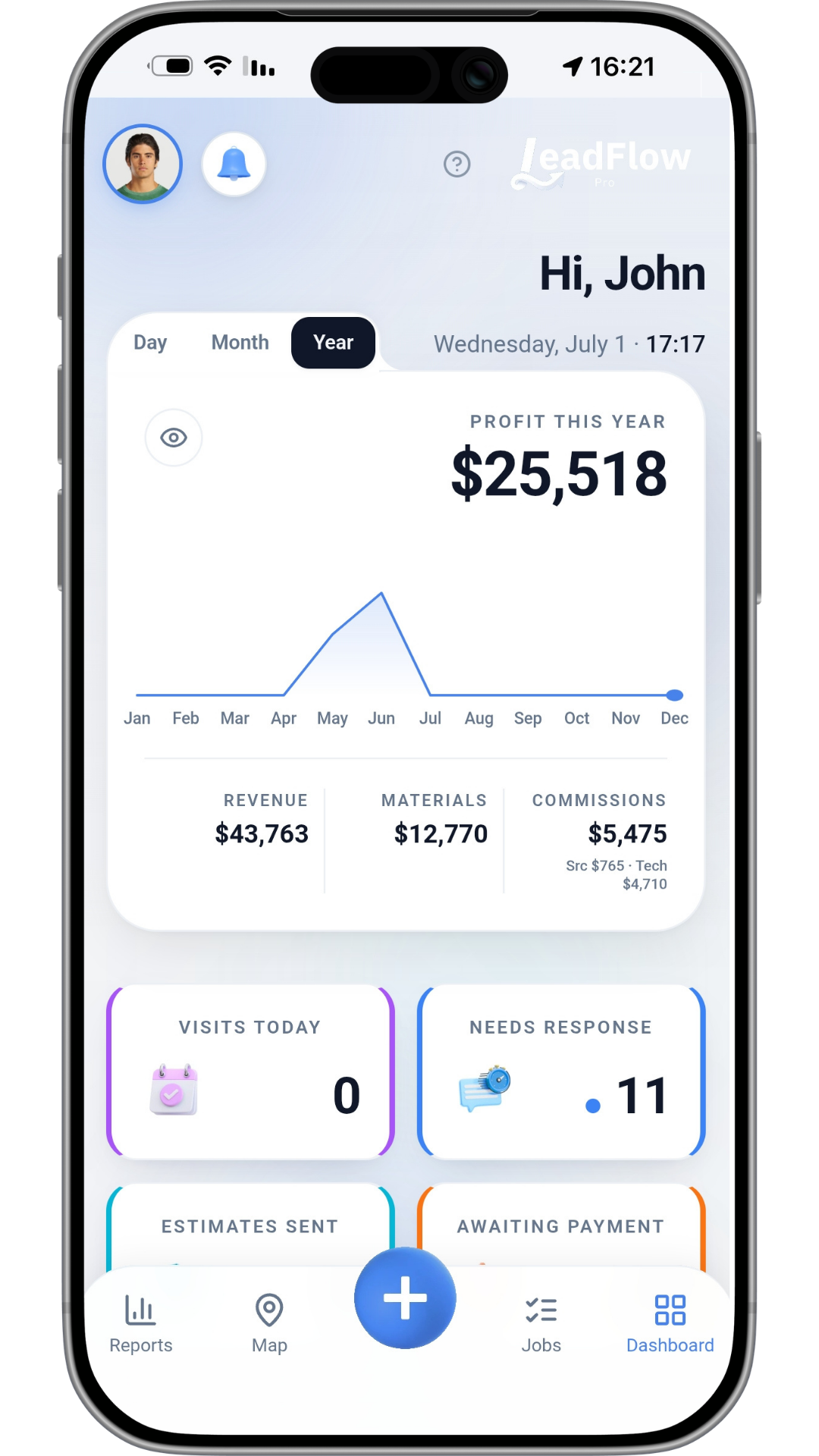 Lead Flow Pro mobile screen