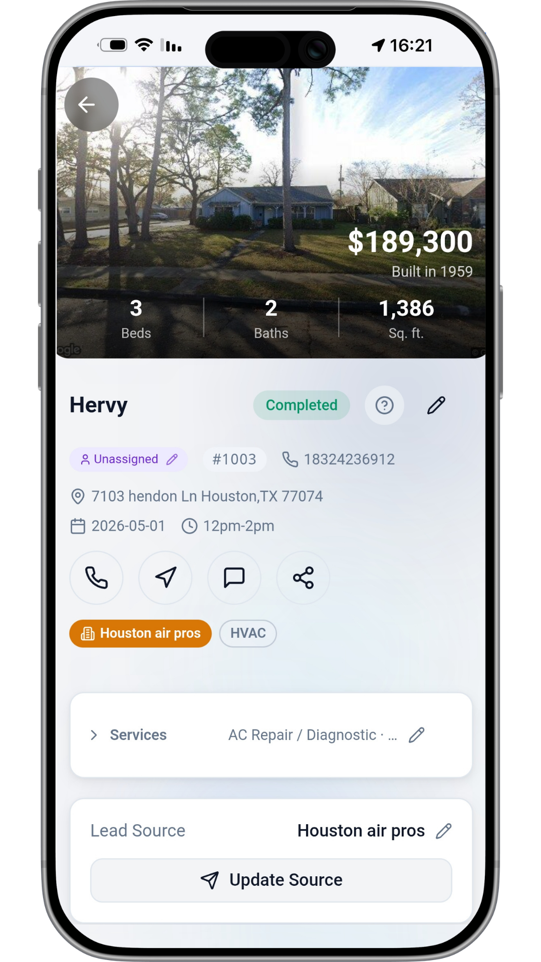 Lead Flow Pro mobile screen